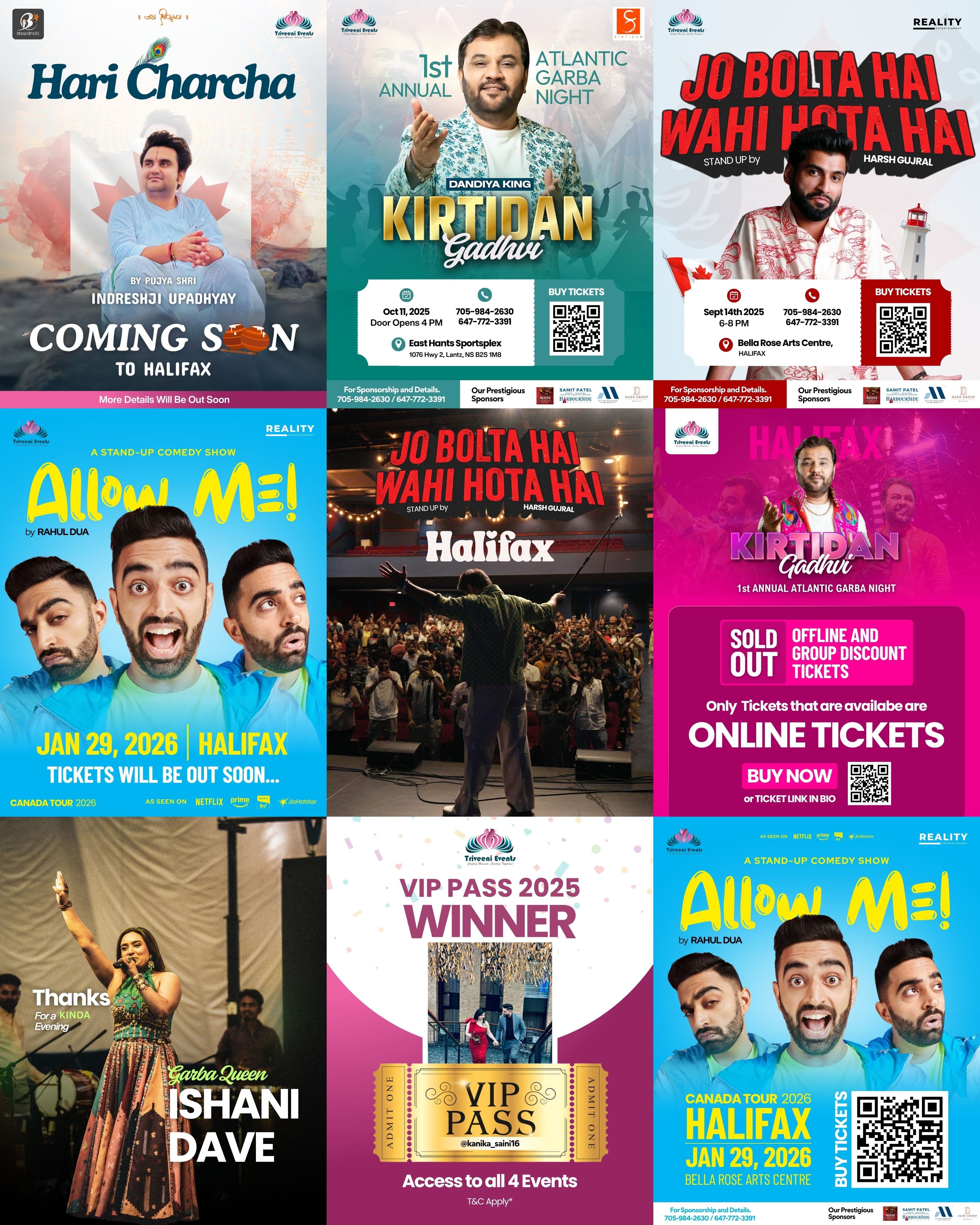 Triveeni Events content examples